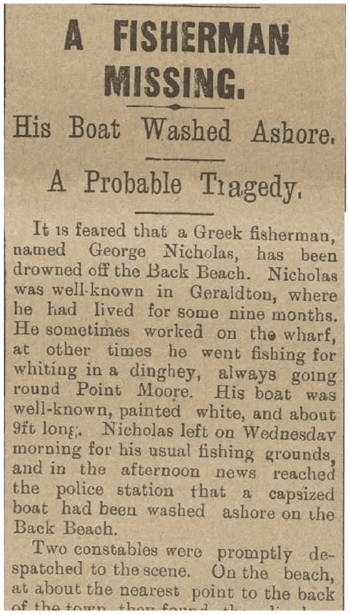 The Geraldton Express and Murchison and Yalgo Goldfields Chronicler, Friday 16 September 1904