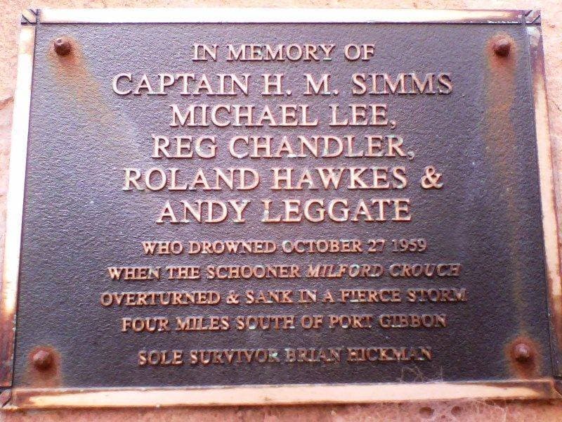 Plaque for crew members was dedicated on 21 September 2001.