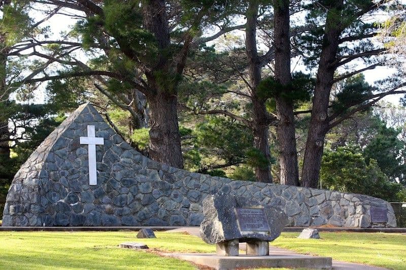 Eden's fishers' memorial wall and plaque