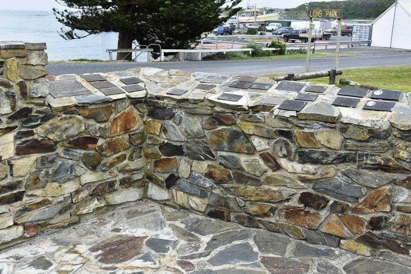Memorial walls for King Island fishers.